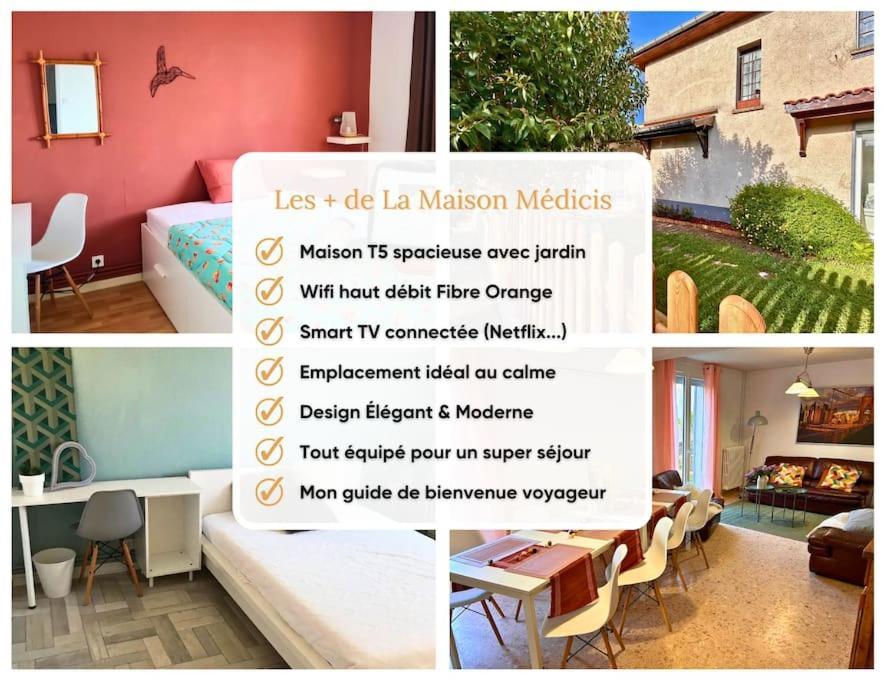 Maison Medicis - T5 Spacieuse Et Calme En Ville - Emplacement Ideal Tolosa Esterno foto